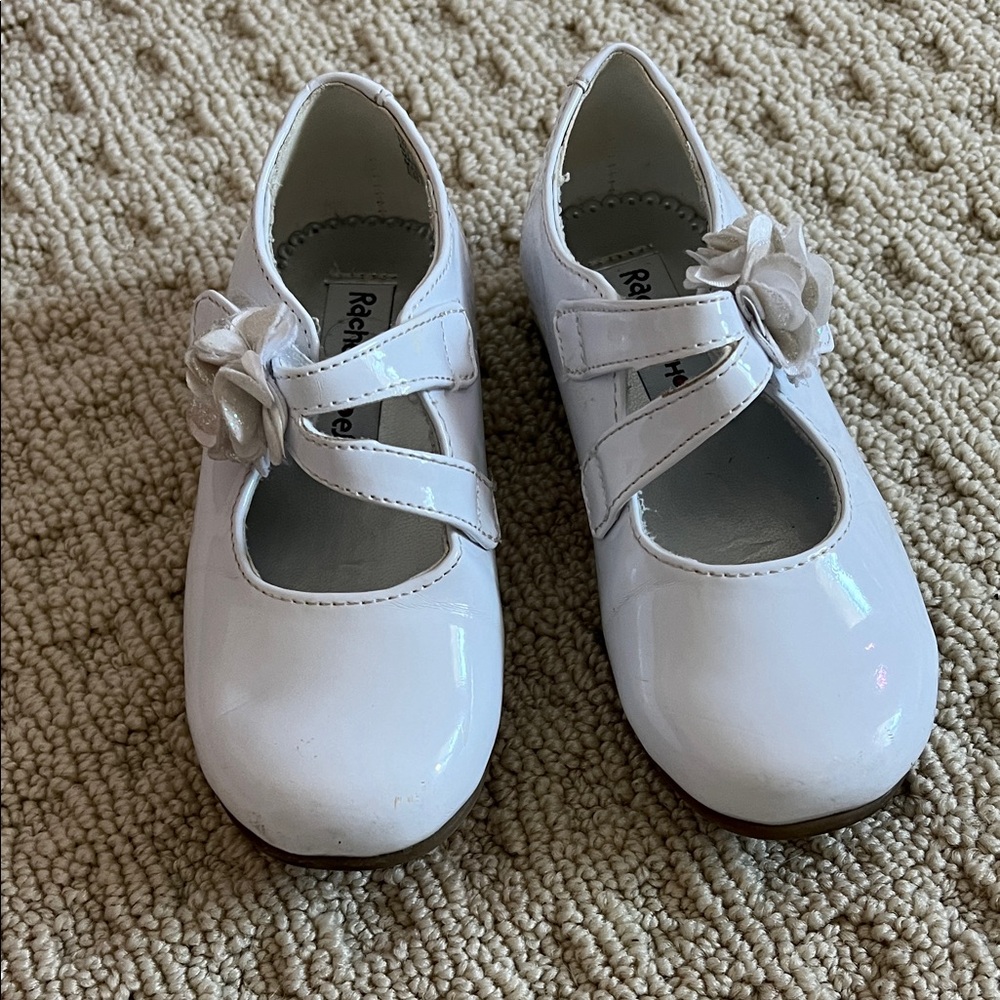 Re/Done Glossy White Kids Dress Shoes